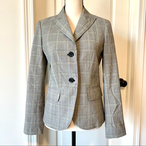 Lands' End Jackets & Blazers - LANDS’ END Single Breasted Plaid Blazer—SZ. 4